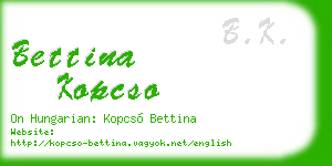 bettina kopcso business card